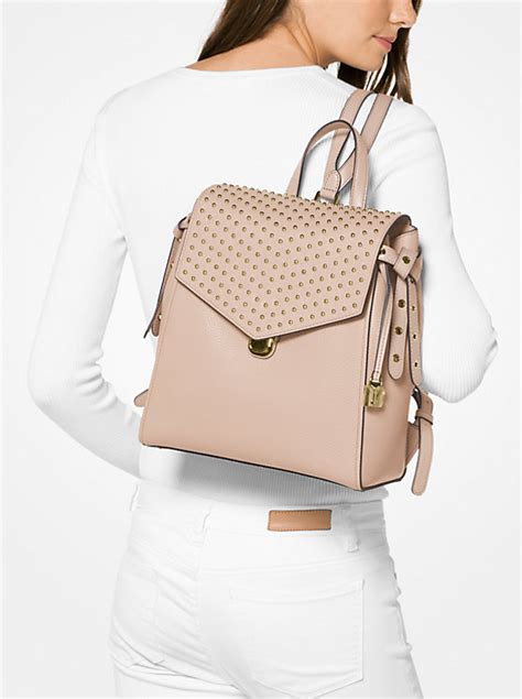 michael kors bristol medium studded leather backpack|Michael Kors slater backpack.